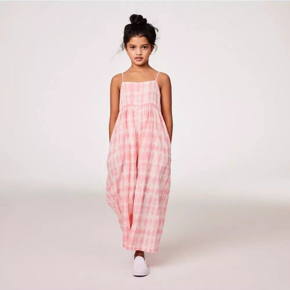 Girls Janie & Jack Pearl Tie-Dye Jumpsuit, Size 8 - Picture 1 of 8